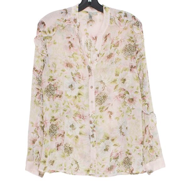 Top Boho Cottage Shabby Fairy Feminine Lolita Romantic Girly Floral Sheer Medium - Picture 1 of 4